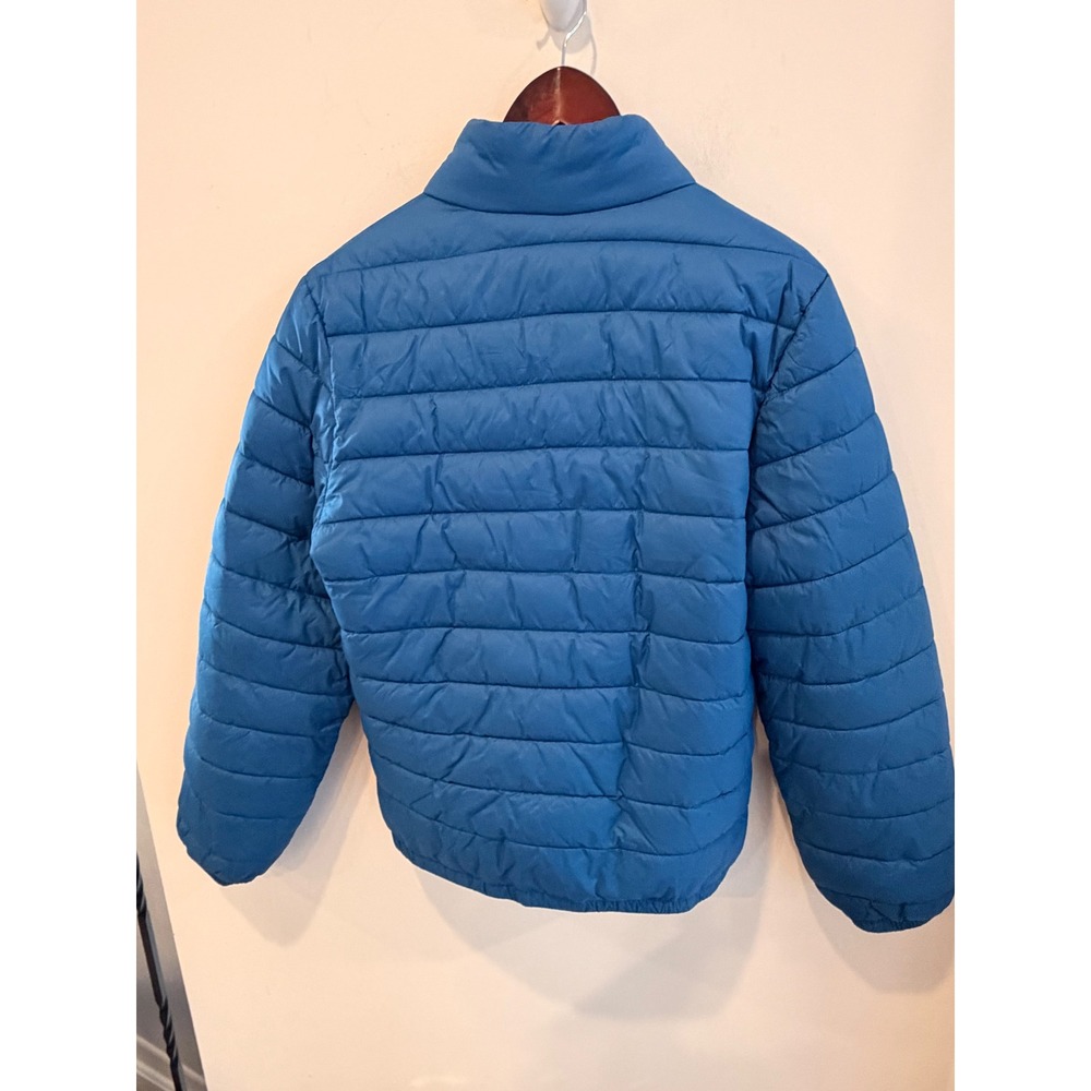 True Religion Mens Puffer Jacket Blue Full Zip Quilted Lightweight Coat Medium - Picture 3 of 9